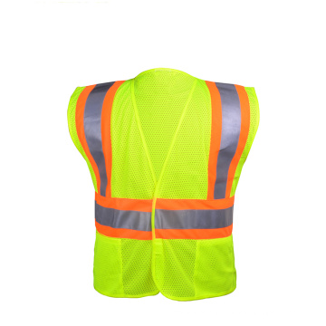 ANSI Class 2 Mesh Do Tone Safety Vest Meshed Offerice жилет с оранжевым краем отделки